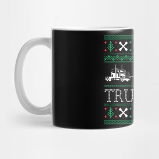 Christmas Trucker Truck Driver Ugly Christmas Sweater Mug